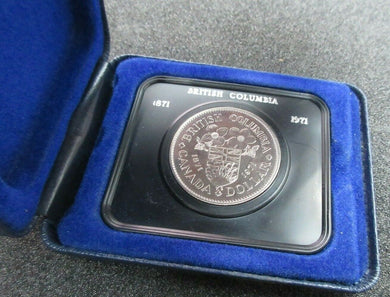 1971 Canada Dollar BRITISH COLUMBIA 100 ANIVERSARY Coin and Box IN HOLDER 1871