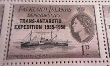 Load image into Gallery viewer, 1956 QUEEN ELIZABETH II FALKLAND ISLANDS DEPENDENCIES TRANS ANTARCTIC EXPEDITION
