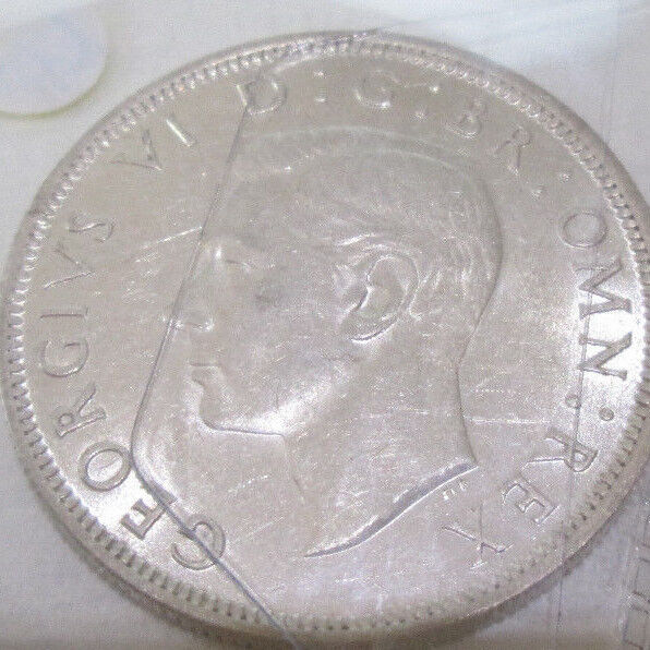 1945 KING GEORGE VI SILVER HALFCROWN 1/2 CROWN BUNC FULL LUSTER SPINK 4080 B CcE