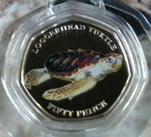 Load image into Gallery viewer, 2019 TURTLES BRITISH INDIAN OCEAN TERRITORY FULL SET 50P COIN PRESENTATION PACK
