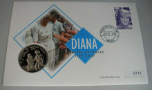 Load image into Gallery viewer, DIANA PRINCESS OF WALES 1961-1997 SILVER PROOF 1998 1000 KWACHA COIN COVER PNC
