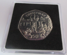 Load image into Gallery viewer, 1989 QEII CHRISTMAS COLLECTION LAXEY TRAM MINT MARK AA FIFTY PENCE COIN BOX &amp;COA
