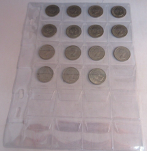 Load image into Gallery viewer, 1953-1967 QUEEN ELIZABETH II SIXPENCE 6d FULL 15 COIN SET IN CLEAR FLIP
