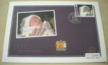 Load image into Gallery viewer, 2009 QE II&#39;S ROYAL GRANDCHILDREN JAMES VICOUNT SEVERN STAMP COVER/ 4 MNH STAMPS
