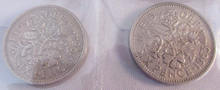 Load image into Gallery viewer, 1953-1967 QUEEN ELIZABETH II SIXPENCE 6d FULL 15 COIN SET IN CLEAR FLIP
