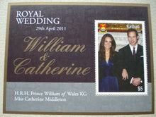 Load image into Gallery viewer, 2011 ROYAL WEDDING WILLIAM &amp; CATHERINE 29APRIL2011 KIRIBATI MINIATURE SHEET MNH
