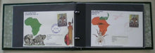 Load image into Gallery viewer, 1974-1975 THE ZAIRE RIVER EXPEDITION 11 X POSTAL STAMP COVERS IN ORIGINAL ALBUM
