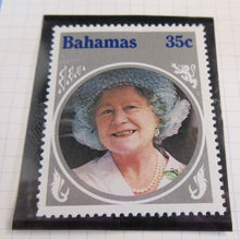 Load image into Gallery viewer, 1985 HMQE QUEEN MOTHER 85th ANNIV COLLECTION BAHAMAS STAMPS ALBUM SHEET
