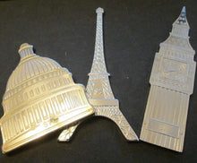 Load image into Gallery viewer, SHAPED $1 COINS BY POBJOY MINT BIG BEN 2016 CAPITOL BUILDING 2017 &amp; EIFFEL TOWER
