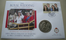 Load image into Gallery viewer, 2011 WILLIAM &amp; CATHERINE THE ROYAL WEDDING 1 DOLLAR FIRST DAY COIN COVER PNC
