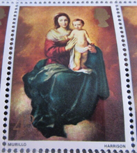 Load image into Gallery viewer, 1967 MURILLO HARRISON MADONNA &amp; CHILD 4d 12 X STAMPS CORNER MNH &amp; STAMP HOLDER
