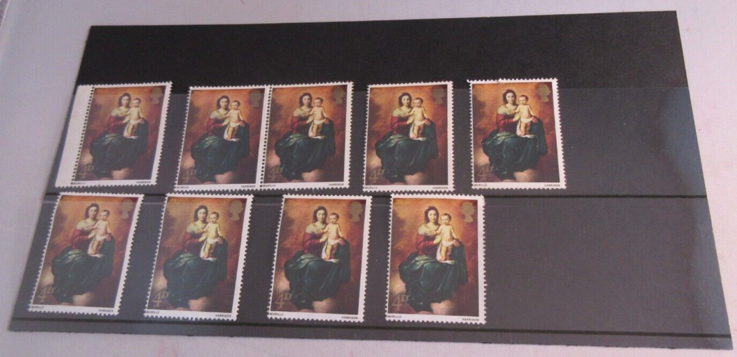 1967 MURILLO HARRISON MADONNA & CHILD 4d 9 X STAMPS MNH