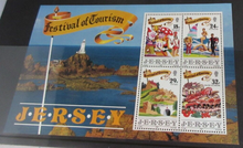 Load image into Gallery viewer, QUEEN ELIZABETH II JERSEY FESTIVAL OF TOURISM MINISHEET &amp; STAMP HOLDER
