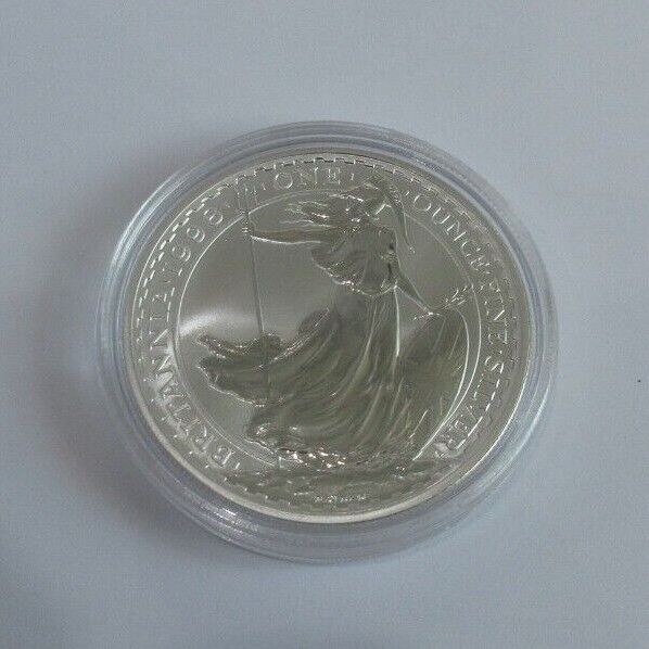 1998 Britannia Silver Reverse Frosted UK Royal Mint £2 Coin In Capsule