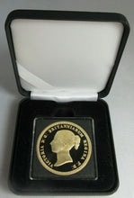 Load image into Gallery viewer, 2001 UNA &amp; THE LION HALLMARKED GOLD PLATED SILVER PROOF RESTRIKE IN QUAD CAPSULE
