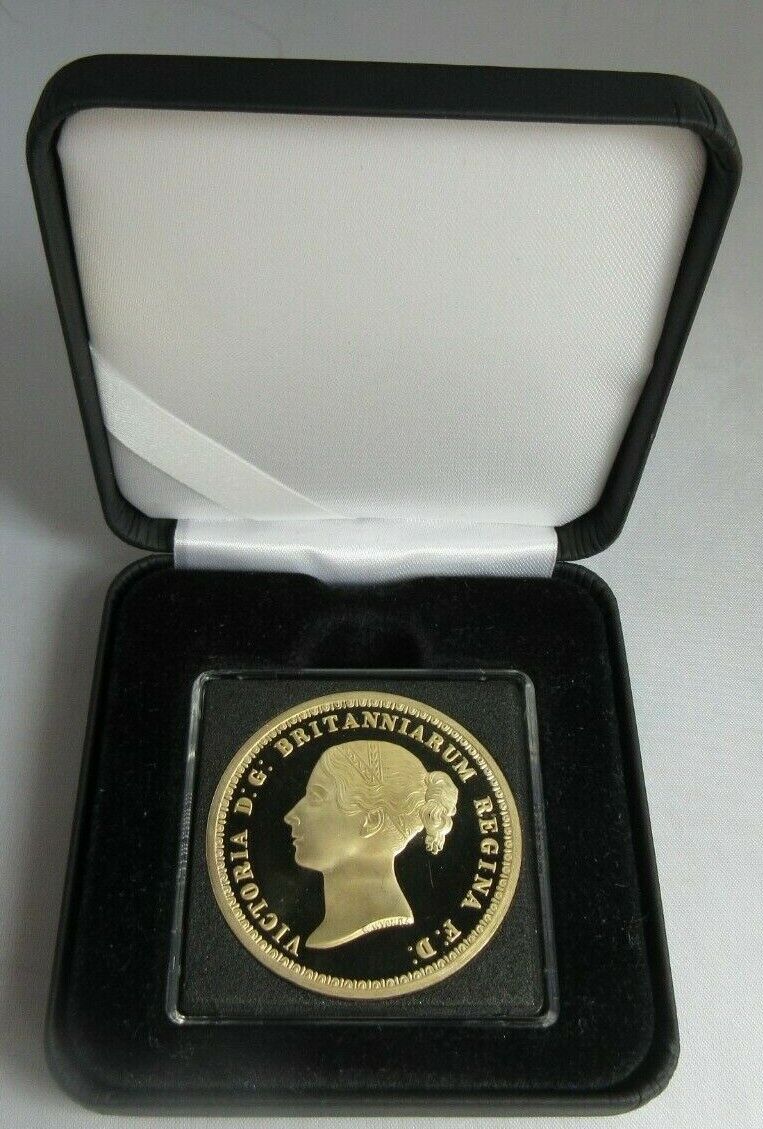 2001 UNA & THE LION HALLMARKED GOLD PLATED SILVER PROOF RESTRIKE IN QUAD CAPSULE