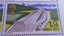 Load image into Gallery viewer, 1968 M4 VIADUCT BRIDGE 1s 9d 6 X STAMPS MNH IN CLEAR FRONTED STAMP HOLDER
