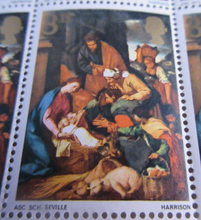 Load image into Gallery viewer, 1967 ADORATION OF THE SHEPHERDS 3d QUARTER SHEET 30 X STAMPS MNH &amp; STAMP HOLDER
