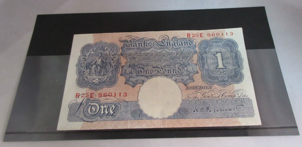 1940 £1 ONE POUND BANK NOTE MARCH 1940 PEPPIATT BLUE VF-EF R25E 860113