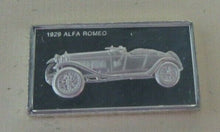 Load image into Gallery viewer, 1929 ALFA ROMEO 15mm X 10mm 1.60gram SILVER INGOT WITH INFORMATION SLIP
