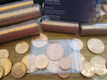 Load image into Gallery viewer, 1971 2012 2p 1p &amp; 1/2p B/UNC COINS MINT ROLLS FROM JERSEY IN PERFECT CONDITION
