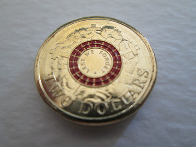 2015 $2 Colourized Coin ANZAC DAY Australia Anzacs Two Dollars ( Special edit)