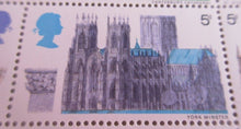 Load image into Gallery viewer, 1969 CATHEDRALS 5d 16 STAMPS MNH WITH TRAFFIC LIGHTS &amp;CLEAR FRONTED FOLDER SHEET
