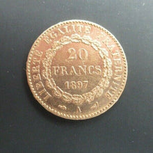 Load image into Gallery viewer, 1897 A PARIS MINT FRANCE  .900  GOLD  Francs RÉPUBLIQUE FRANÇAISE
