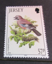 Load image into Gallery viewer, JERSEY 1988 1989 1992 &amp; 1993 DECIMAL STAMPS X 4 MNH IN STAMP HOLDER
