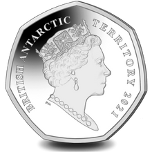 Load image into Gallery viewer, 2021 British Antarctica 50p Coin HMS TERROR 50 Pence Limited Edition Of 2750
