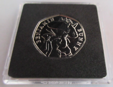 Load image into Gallery viewer, 2017 BENJAMIN BUNNY QEII BUNC 50P FIFTY PENCE COIN QUAD CAPSULE &amp; COA
