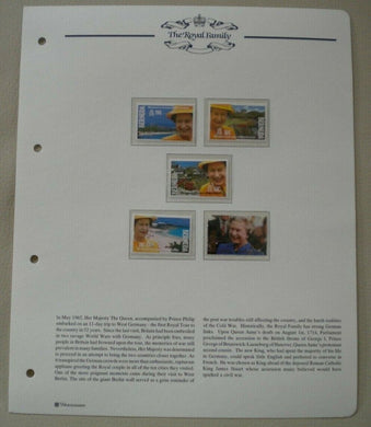 1952-1992 QEII 40TH ANNIVERSARY OF THE ACCESSION  5 X BERMUDA MNH STAMPS/INFO