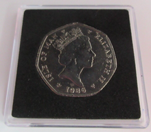 Load image into Gallery viewer, 1986 QEII CHRISTMAS COLLECTION HORSE DRAWN TRAM MINT MARK AA 50P COIN BOX &amp; COA
