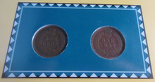 Load image into Gallery viewer, INDIAN HEAD PENNIES ISSUED 1902 &amp; 1903 WITH POSTAGE STAMPS ON ALBUM INFO SHEET
