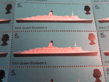 Load image into Gallery viewer, 1969 RMS QUEEN ELIZABETH 2 5d HALF SHEET 36 X STAMPS MNH WITH STAMP HOLDER
