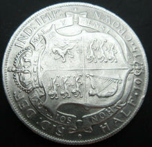 Load image into Gallery viewer, 1915 GEORGE V BARE HEAD FIRST COIN HALF 1/2 CROWN SPINK 4011 CROWNED SHIELD Cc6
