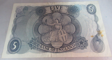 Load image into Gallery viewer, 1967 FFORDE FIVE POUND EF £5 NOTE JAN 1967 W51 436536
