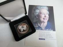 Load image into Gallery viewer, QEII THE QUEENS BIRTHDAY  2006  SILVER PROOF .999 SELECTIVE GOLD CROWN COIN
