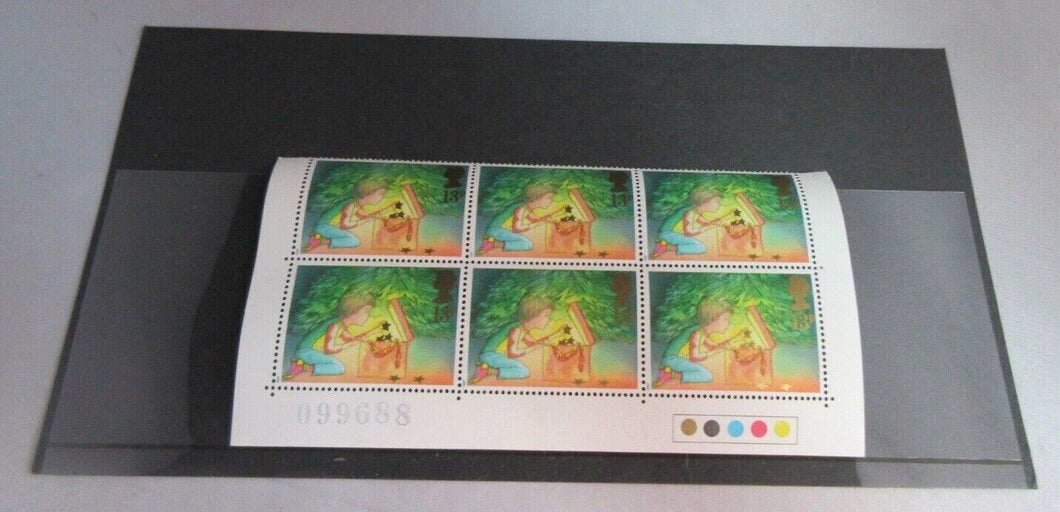 1987 DECORATING CHRISTMAS TREE 13P BLOCK OF SIX STAMPS MNH WITH TRAFFIC LIGHTS