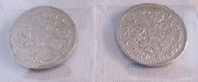 Load image into Gallery viewer, 1953-1967 QUEEN ELIZABETH II SIXPENCE 6d FULL 15 COIN SET IN CLEAR FLIP
