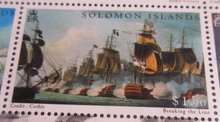 Load image into Gallery viewer, 200TH ANNIVERSARY BATTLE OF TRAFALGAR SOLOMON ISLANDS STAMPS MNH MINI SHEET
