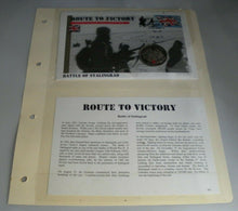 Load image into Gallery viewer, BATTLE OF STALINGRAD ROUTE TO VICTORY 2004 PROOF 1 CROWN  COIN COVER PNC &amp; INFO
