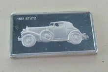 Load image into Gallery viewer, 1931 STUTZ 15mm X 10mm 1.60gram SILVER INGOT WITH INFORMATION SLIP
