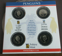 Load image into Gallery viewer, 2017 Penguins Falklands Islands Colourized Penguins BU 4 Coin 50p Pack With COA
