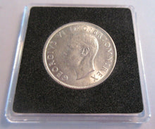 Load image into Gallery viewer, 1943 KING GEORGE VI BUNC .500 FLORIN TWO SHILLINGS WITH QUAD CAP, BOX &amp; COA
