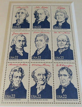 Load image into Gallery viewer, 1986 INTERNATIONAL STAMP SHOW PRESIDENTS OF THE UNITED STATES MNH 4 SHEETS
