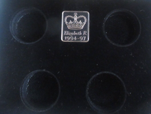 Load image into Gallery viewer, 1994 -1997 Royal Mint Blue Box for 4 £1 Piedfort Silver Coins With Token and COA

