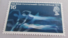 Load image into Gallery viewer, 1970 QEII LITERARY ANNIVERSARIES &amp; 9TH COMMONWEALTH GAMES STAMPS MNH &amp; HOLDER
