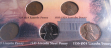 Load image into Gallery viewer, USA 1909-1958 FIVE DECADES OF LINCOLN WHEAT EARS PENNIES IN HARD CASE
