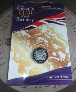 Royal Coat of Arms 2021 Queen's 95th Birthday 50p Coin SGSSI Diamond Finish Pack
